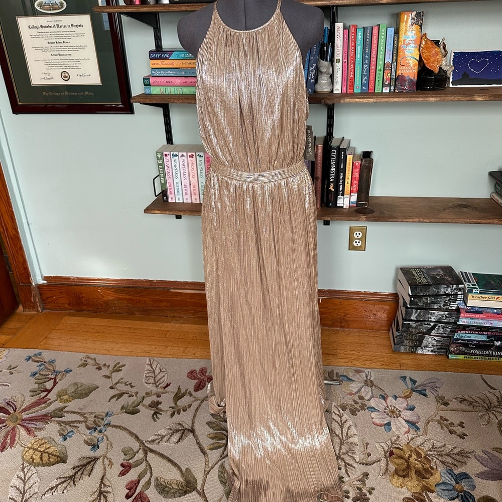 Gold High Neck Gown